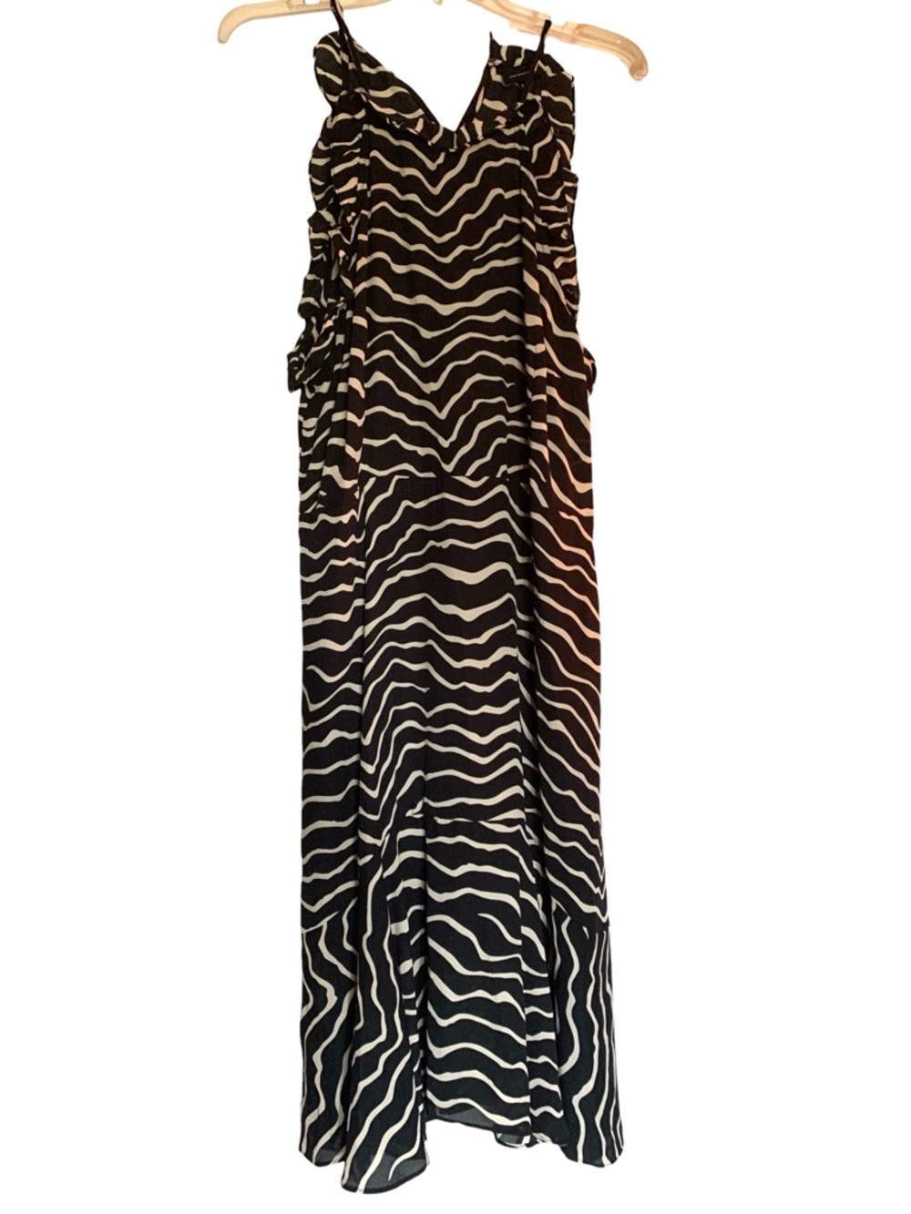 WHO WHAT WEAR Black & Off-White Stripe Maxi Dress Plus Size XXL NEW